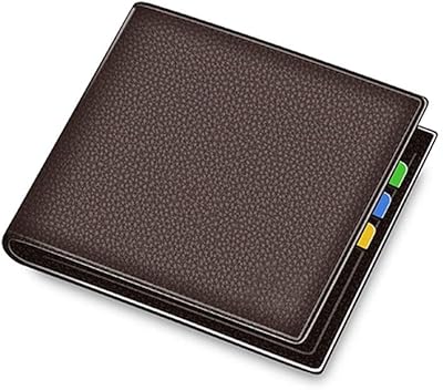 Yagomo luxury portfolio for men in real leather with zipper with two -parts for coins and business cards (color: brown).. DIAYTAR NIGERIA redefines convenience with our vast product selection and swift nationwide delivery.