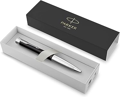 Urban Twist PARKER BALL DOW PEN | Deaf black with chrome garnish | Medium -sided blue ink recharging | gift box.. Shop from anywhere in Nigeria and receive your DIAYTAR purchases at affordable prices within a week.