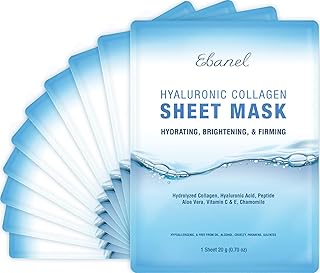 Pack of 10 Korean facial masks with ebanel collagen, instantaneous hydration masks with hyaluronic acid for deep hydration to lighten the skin and anti-wrinkle and anti-wrinkle with stem cell extracts and peptides.. Explore fashion, tech, home goods, and more on DIAYTAR Nigeria — always affordable, always fast.