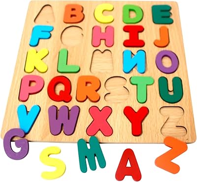 Honbolo alphabetization puzzle for children, figure table, table of letters, geometric shapes, hand board, early educational toys, figures, letters, mathematics and forms (letter).. Unlock access to a wide range of products with DIAYTAR NIGERIA's affordable e-commerce platform.