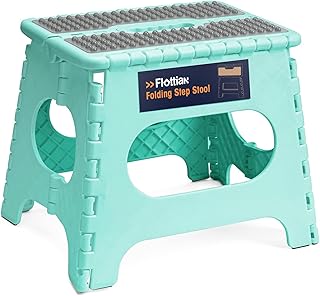 Folding Flotian 11 "Escabeau for adults and children who can bear up to 300 lb, non -slip folding stools with portable handle, foldable compact plastic stepfall for bathrooms, bedroom, kitchen, blue Sarcelle blue.. Shop efficiently with DIAYTAR NIGERIA, offering thousands of products at unbeatable prices delivered promptly.