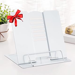 The White Shop Adjustable Metal Book Book Support, Reading Support for Kitchen Book, Document Roof, Durable Portable Book Support for Recipes, Manuals and Tablets (White).. Your daily needs delivered to your door — DIAYTAR Nigeria style.