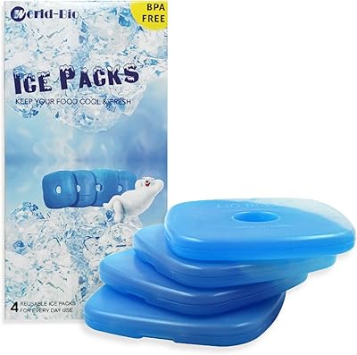 World-bio ice freezer packs for lunch box, reusable freezing blocks for lunch bags, keeps cold and fresh food-ideal for children's lunch boxes, set of 4 desk/picnic lunch, blue.. Experience DIAYTAR NIGERIA, where extensive product variety meets pocket-friendly prices and reliable delivery.