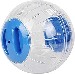 Toy -ball toy in ventilated plastic without support for hamsters - blue and transparent.. DIAYTAR NIGERIA: Creating access to affordable products for every Nigerian with our swift delivery service.