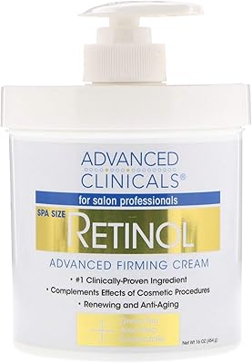 Advanced Clinicals, Advanced Firming Cream with retinol, 16 Oz (454 g.. Transform your shopping experience with DIAYTAR NIGERIA's vast product selection delivered at unbeatable prices.