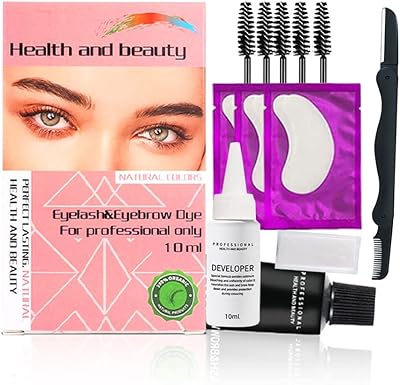 Professional dyeing kit for eyebrows with henna tattoo cream for eyelashes and eyebrows, professional semi-permanent hair dye kit for domestic and living room (brown).. A world of products at your fingertips — thanks to DIAYTAR Nigeria.