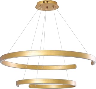 Modern LED suspension, chandelier with 2 LED rings with variable intensity, contemporary luster with LEDs with variable intensity, ceiling lamp with adjustable height, 99 W.. Discover the perfect shopping balance at DIAYTAR NIGERIA with competitive prices and prompt delivery.