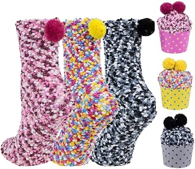 Women's socks, winter soft socks, sweet and soft socks for winter, birthday gift with cupcake boxes (3 pairs).. Experience the convenience of online shopping with DIAYTAR NIGERIA's reliable 5-8 day delivery service.
