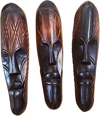 African art masks and sculptures 1 to 3 pieces by Novarina - African mask for interior decoration.. DIAYTAR NIGERIA delivers what you want at prices you'll love, all within 5-8 days nationwide.