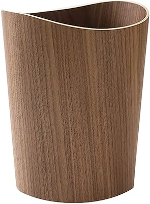 Wooden waste basket of 2.3 gallons for the house or the desk, round natural wood in Japanese style, light and robust for under the office, the kitchen, the bedroom, the sender, the hotel or the children's bedroom (dark wood)).. DIAYTAR NIGERIA: Connecting Nigerians with their needs through affordable prices and 5-8 day shipping.
