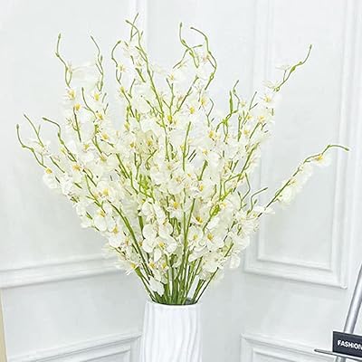 Winbo Dancing False orchid flowers, 10 rooms, wholesale to real touch for the decoration of the house, the wedding party (white).. Transform your online shopping experience with DIAYTAR NIGERIA's affordable and diverse marketplace.