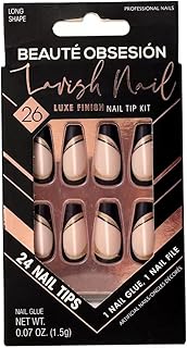 B.O. Kit of nail to press brilliants average with black and golden tip, includes glue, a preparation pad, a mini lime and a cuticle stick, 24 pieces (KS08).. Experience the future of online shopping with DIAYTAR NIGERIA's extensive product range and competitive pricing.