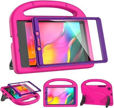 Suplike children's protection shell for Samsung Galaxy Tab A 8.0 inches 2019 (SM-T290/T295), Galaxy Tab A 8.0 2019 shell with screen protector, light protective shell and shock resistant with support handle, pink and purple.. Experience shopping without limits at DIAYTAR NIGERIA, where affordability meets convenience in just days.