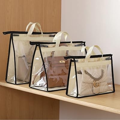 Urbazaar Lot of 3 storage covers and organizer of transparent handbag, transparent anti-dust storage bag to hang with zipper and handle for handbag organizer and hanging cabinet (black).. Don’t wait weeks for international shipping. DIAYTAR Nigeria offers local delivery within 5 to 8 days, so you get your items when you actually need them.