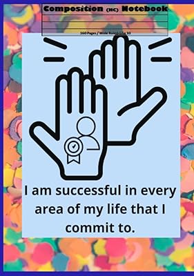 Large lined HC composition notebook | High Five-Successful 5 | Composition book of positive affirmation for young adults and those who have a sincere heart ... in all areas of my life that I am committed).. Your trusted marketplace, DIAYTAR NIGERIA offers extensive variety with delivery within 8 days.
