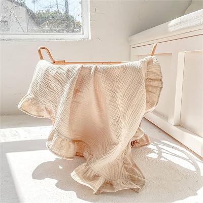 Light swaddling cover double layer in ruffle cotton - newborn and all -little neutral - 120 x 120 cm - Gift of stroller and prenatal party register.. Transform your shopping experience with DIAYTAR NIGERIA's vast product selection delivered at unbeatable prices.