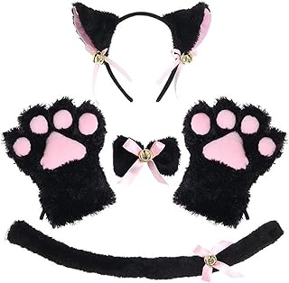Set of LGL Lehenga cat costumes with cat tail, gloves, collar, legs and Halloween accessories.. Spend less, get more — that’s the DIAYTAR Nigeria promise.
