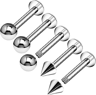 5 pieces in surgical steel 14g 4mm 4mm vertical cone labret tragus cartilage monroe earrings piercing jewelry choose size.. DIAYTAR NIGERIA makes online shopping accessible to all with budget-friendly prices and reliable delivery.
