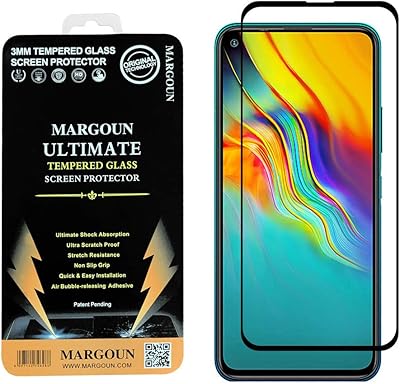 Margoun screen protector in tempered glass 9 for Infinix Hot 9, complete anti -scratch coverage - Black side.. Enjoy low prices, wide selections, and reliable delivery with DIAYTAR Nigeria.