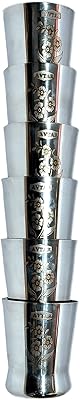 Set of 6 stainless steel cups ||, permanent laser, silver, 350 ml || Gobble set (350 ml, steel).. Experience the power of choice with DIAYTAR NIGERIA's extensive catalog and reliable delivery service.