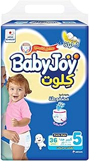 Giant Babyjoy panties pack, extra large size 5, 36 pieces, 12-18 kilograms.. Unlock access to a wide range of products with DIAYTAR NIGERIA's affordable e-commerce platform.