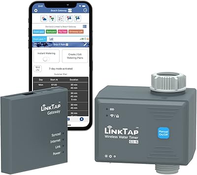 Linktap G1S Linktap G1S Wireless Water and Timer - Intelligent watering timer with application, distance from the garden remotely, meteorological science, larger Wi -Fi, manual control and digital locking, 2 years autonomy.. DIAYTAR NIGERIA brings the marketplace to your screen with affordable products delivered in 5-8 days.