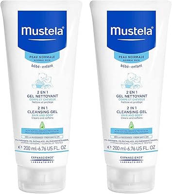 Mustela 2 in 1 cleaning gel, shampoo and body cleaner without tears for baby, with natural Persian avocado, pack of 2.. Your one-click solution to affordable shopping, DIAYTAR NIGERIA delivers quality products nationwide.
