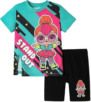 A set of summer clothes for little girls made up of a t-shirt.. DIAYTAR NIGERIA transforms how Nigerians shop with our affordable prices and dependable shipping times.