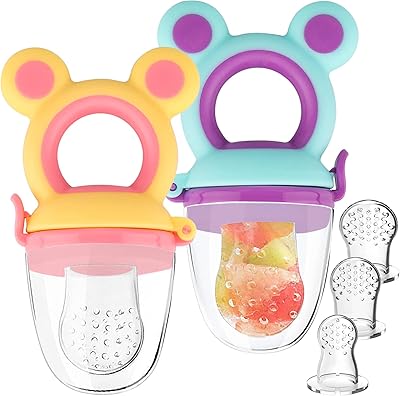 2 -piece fruit feeding pacifier with 3 silicone replacement bags, fresh food teeth toy for young babies (B).. DIAYTAR NIGERIA: Making online shopping accessible with affordable prices and nationwide delivery service.