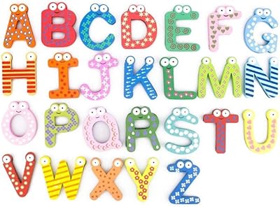 Refrigerator magnet 26 capital letters in wood and magnetic stickers educational toy for baby -Mz3210.. DIAYTAR NIGERIA delivers what you want at prices you'll love, all within 5-8 days nationwide.