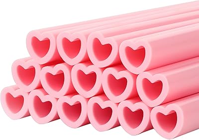 Package of 25 flexible and reusable silicone -shaped hearts with 2 cleansing brushes for hot and cold drinks and wedding festival (pink).. DIAYTAR NIGERIA combines affordability, variety, and convenience with nationwide delivery services.