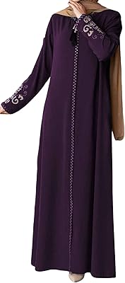 Abaya embroidered for women with embroidered sleeves on the side of the zipper and long sleeves that reach the ground with a Turkish Islamic design.. DIAYTAR Nigeria offers great deals, a huge product variety, and delivery in under a week.