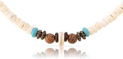 Nami surfing necklace with natural coconut pearls - Surfer man jewelry with wooden pearls - handmade accessories for beach festivals - summer look for him - waterproof in water.. Shopping made simple with DIAYTAR NIGERIA's vast selection and budget-friendly nationwide delivery.