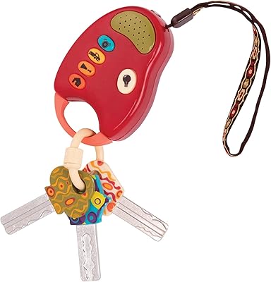 B Toys - Key game fun for toddlers and children - Car keys and red remote control with light and sounds.. DIAYTAR NIGERIA brings the marketplace to every Nigerian home with affordable prices and quick delivery.