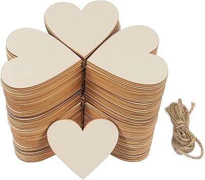 100 pieces 2.3 inch wooden heart cut unfinished heart wooden crafts in heart ornaments gift labels for valentine's house valentine.. DIAYTAR NIGERIA: Where affordability meets variety, with thousands of products delivered in less than 8 days.