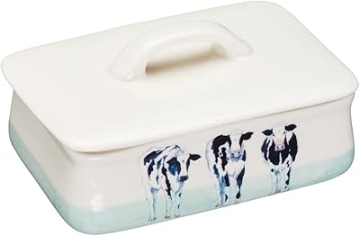 Apple Farm ceramic cow's butter, 14.5 x 9.5 x 7 cm, sleeves.. Experience DIAYTAR NIGERIA, where extensive product variety meets pocket-friendly prices and reliable delivery.