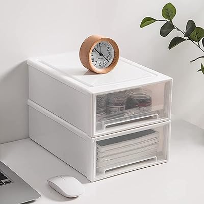 Office organizer Transparent storage box Stackable for supplies office Documents bedside cupboard organizer underwear.. Shop with purpose and save with DIAYTAR NIGERIA's extensive platform and nationwide delivery service.