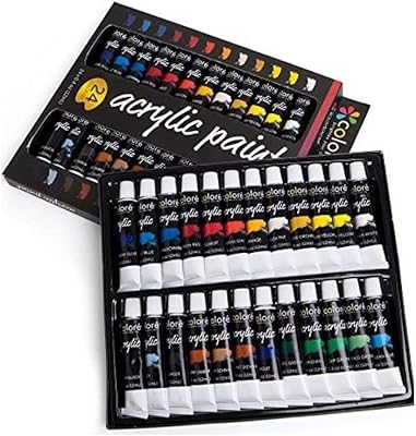 Set of acrylic paint pulse 13 - 24 12 ml package for canvas, wood, ceramics and fabric - craft painting supplies for beginners and professional artists.. DIAYTAR NIGERIA connects Nigerians with quality products at affordable prices, delivered in 5-8 days nationwide.