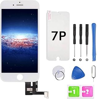 Replacement screen for iPhone 7 Plus, white, 5.5 inch size, LCD touch screen, with free repair tools (iPhone 7 Plus, white).. DIAYTAR NIGERIA: Where countless products meet affordable prices and reliable nationwide shipping.