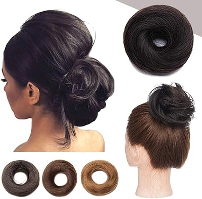 100 % elastic human hair extensions in the shape of a bun donne with knot.. Find quality and variety without breaking the bank — only on DIAYTAR Nigeria.