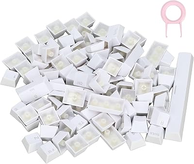 PBT touches cap, set of comfortable touches caps for women, for keyboard decoration for men, 61/64/87/104/108 mechanical keys (white).. DIAYTAR NIGERIA: Where shopping dreams become reality with affordable prices and prompt shipping.