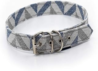 Project Blu - Danube dog necklace Blue Chevron (s).. DIAYTAR NIGERIA: Connecting Nigerians with their needs through our affordable and diverse marketplace.