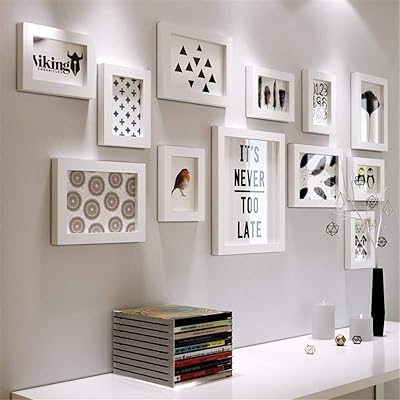 Black and white photo frame, photo collage, simple and modern photo frame, large set of multiple photo frames, sets of Wall Office Photo for functional wall coverings.. DIAYTAR NIGERIA: Connecting Nigerians with affordable products delivered promptly nationwide.