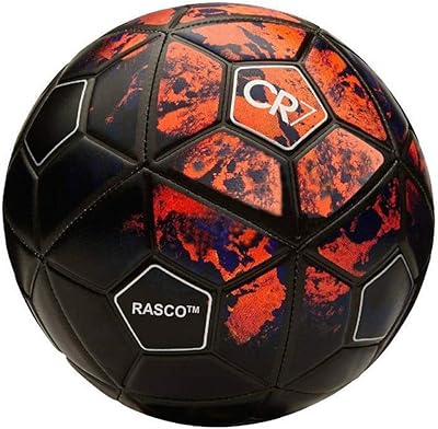 Rasco CR7 football ball in PVC, red (size 5).. DIAYTAR NIGERIA connects you with thousands of products at competitive prices, delivered within a week.