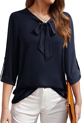 Milan Holiday relaxed shirt for women with 3/4 sleeve in silk muslin for work and office.. DIAYTAR NIGERIA: Where shopping is easy, prices are low, and delivery is just days away.