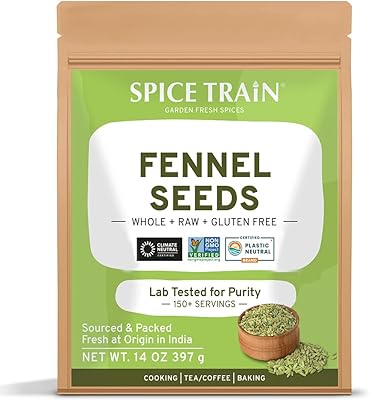 Spice train, organic fennel seeds (397g / 14oz) | Refodifying pocket with zipper | 100 % raw raw fennel seeds | Fennel seeds for cooking, smoothies and lattés | vegan and gluten -free.. Experience the simplicity of DIAYTAR NIGERIA's extensive marketplace with delivery within 8 days.