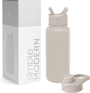 Modern modern water bottle with straw and lid chug, thermos bottles in stainless steel insulated insulated vacuum, -Mandier bouleau, 32 oz (2 lids).. Say goodbye to long wait times — DIAYTAR Nigeria ships in just 5–8 days!