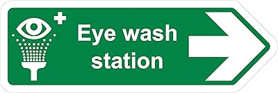 Safety panel in the shape of a VSAFETY Eye Washing Station Arrow to the right.. Discover more ways to save — every day on DIAYTAR Nigeria.