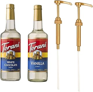 Torani vanilla and white chocolate syrup with pumps (2,750 ml pack).. DIAYTAR NIGERIA brings online shopping to every Nigerian with affordable prices and reliable shipping.