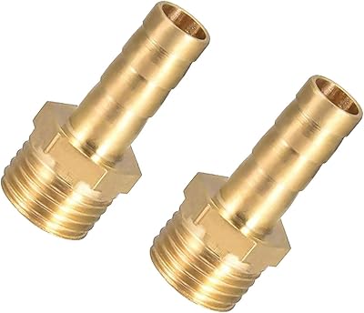 2 1/4 "/6 mm brass barbed barbed pipe connectors with 1/4" male spindle tube for air, water, fuel, oil and gas.. DIAYTAR NIGERIA redefines convenience with our vast product selection and swift nationwide delivery.